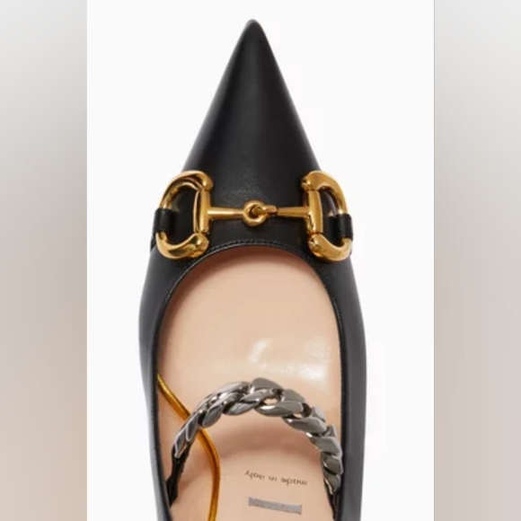 Nwob RARE authentic 42 Gucci horsebit pumps with chain strap, unused - Picture 6 of 6